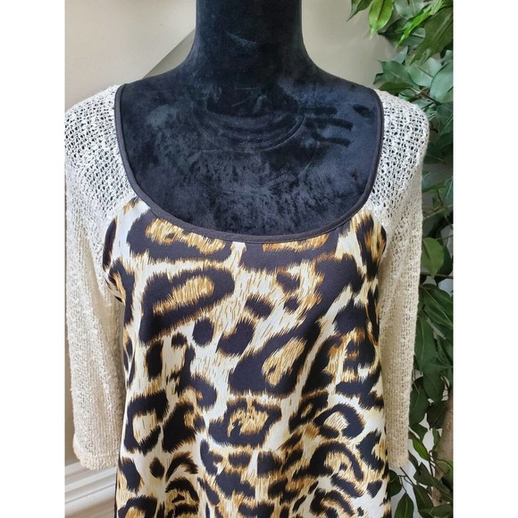 Poeme Women's Multicolor Polyester Long Sleeve Scoop Neck Pullover Blouse Size S - Picture 3 of 9